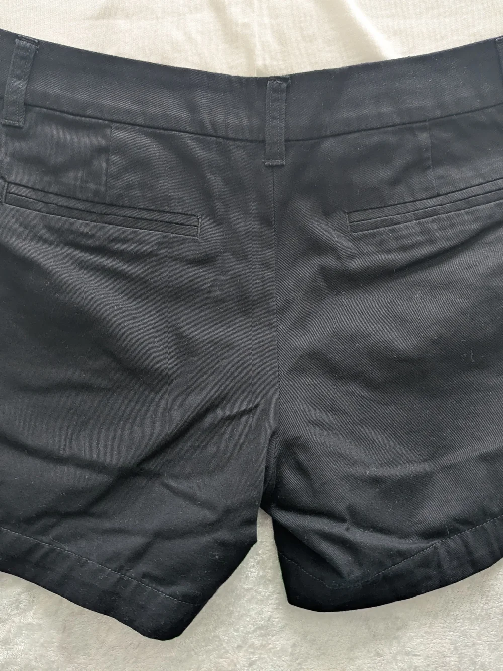 J. Crew T-shirt and Black Bermuda Shorts
